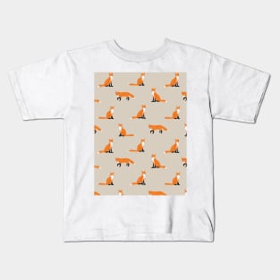 Foxes Pattern Edit Kids T-Shirt